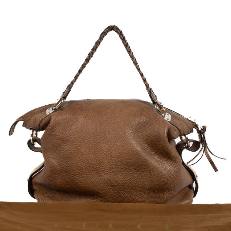 Gucci Brown Leather Large Bamboo Bar Bag Labellov Buy and Sell Authentic Luxury