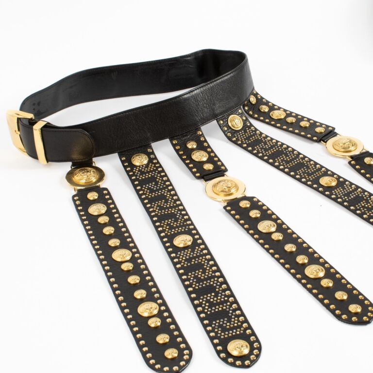 Gianni Versace Vintage Black Belt ○ Labellov ○ Buy and Sell