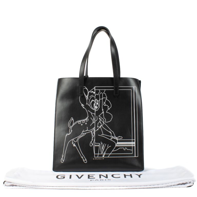 Givenchy Black Stargate Bambi Medium Shopper Tote Bag Labellov