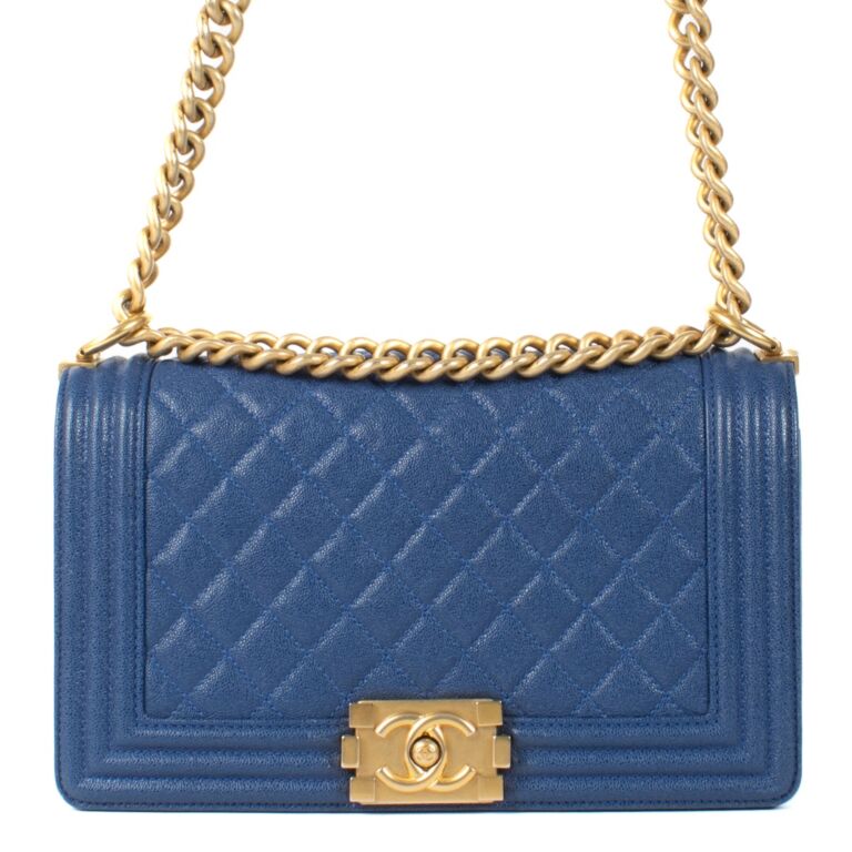Chanel boy blue gold chain on sale