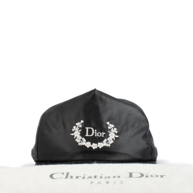 Christian Dior Black Logo Embroidery Baseball Cap Labellov Buy and Sell Authentic Luxury
