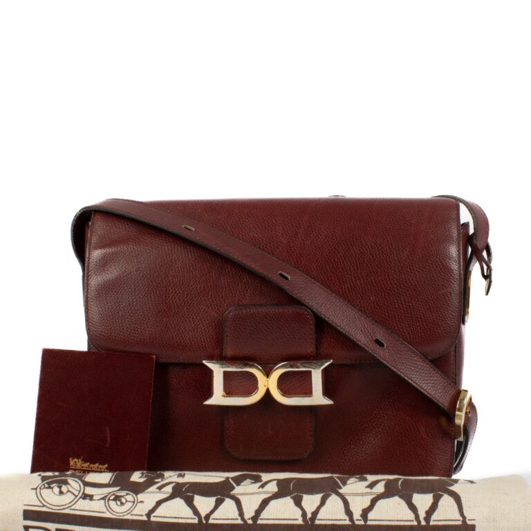 Delvaux Burgundy Leather Vintage Bourgogne Crossbody Bag