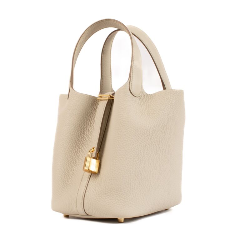 Hermès Picotin Lock 18 Beton Taurillon Clemence GHW