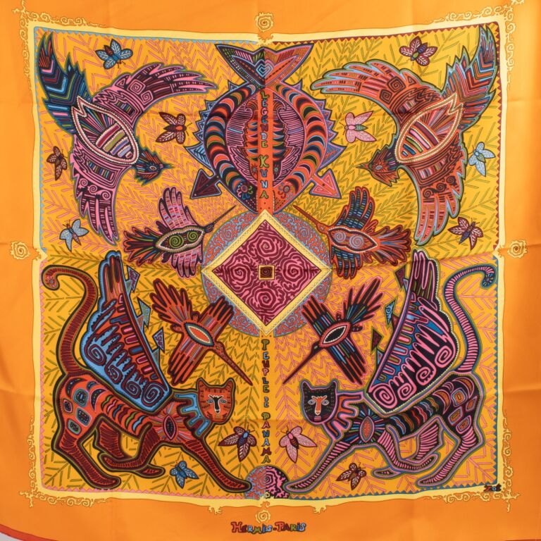 HERMES RETROU À LA TERRE スカーフ HERMES RETOUR A LA TERRE 故郷に帰る シルク スカーフ カレ