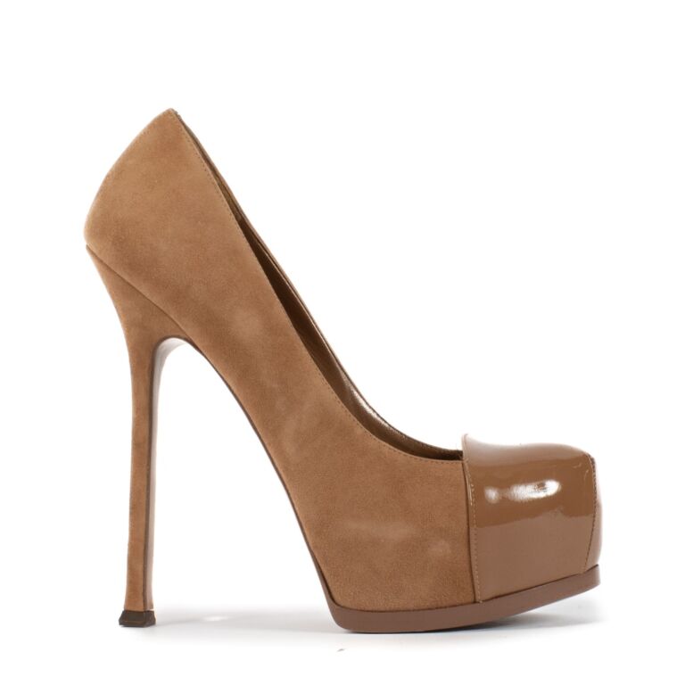 Ysl suede heels on sale