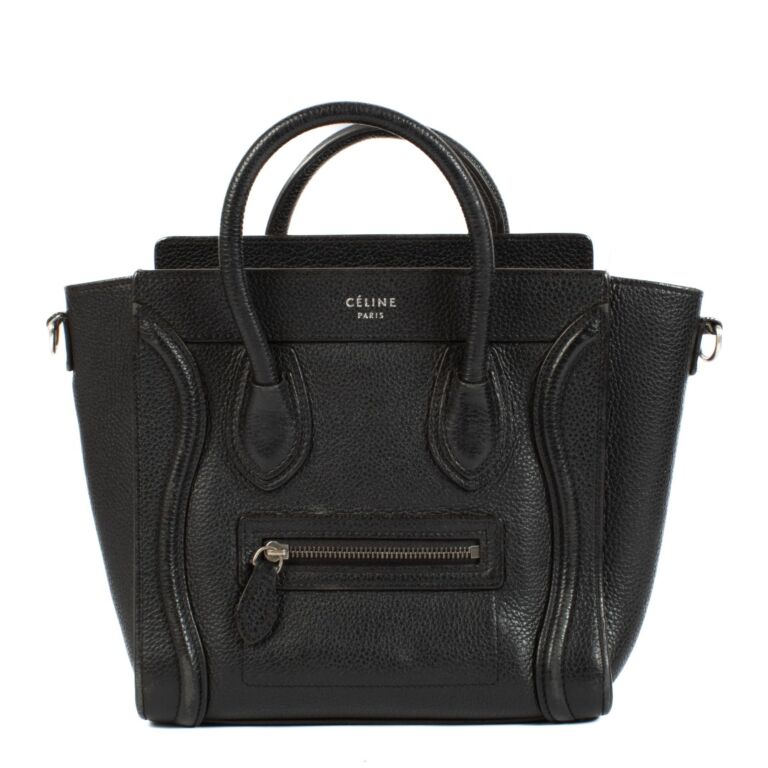 Celine Leather Black Nano Luggage Bag Labellov Buy and Sell Authentic Luxury