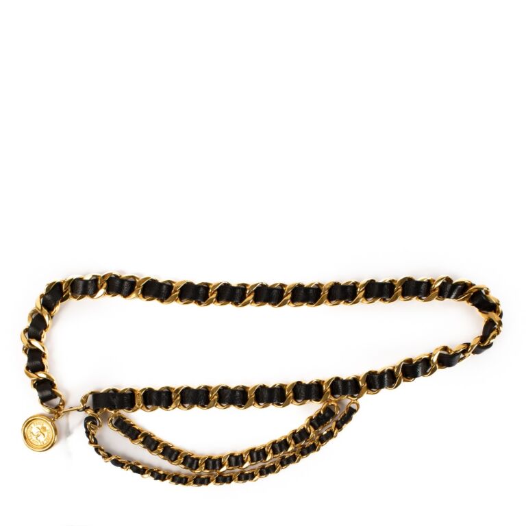 Chanel leather chain belt online