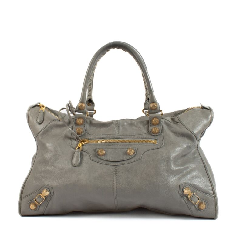 Balenciaga Gris Pyrite Giant 21 Work Handbag Labellov Buy and Sell Authentic Luxury