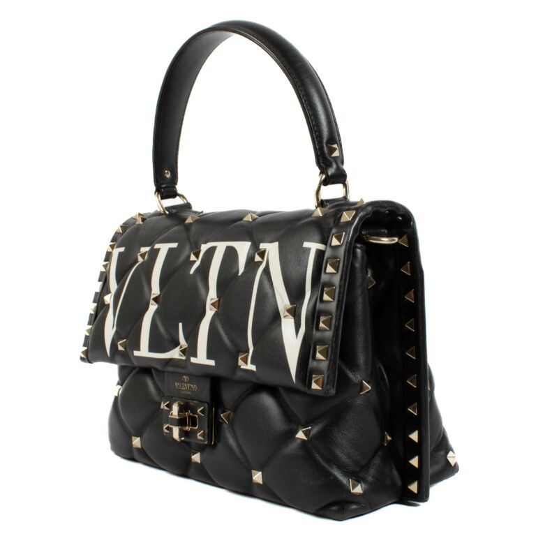 Valentino Garavani Black VLTN Candystud Bag ○ Labellov ○ Buy and