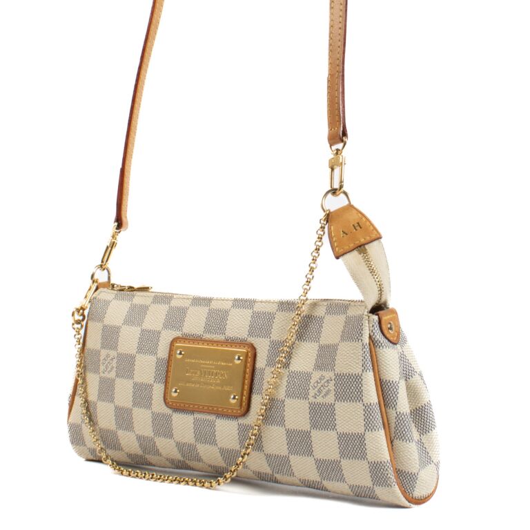 Louis Vuitton Damier Azur Eva Pochette Crossbody Bag