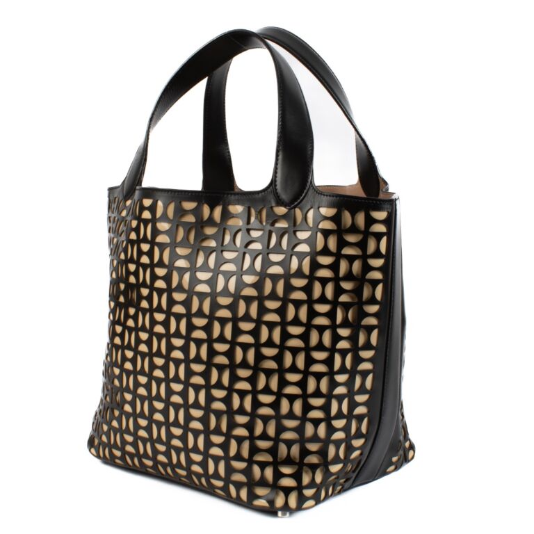 Alaïa Laser Cut Leather Tote Bag ○ Labellov ○ Buy and Sell