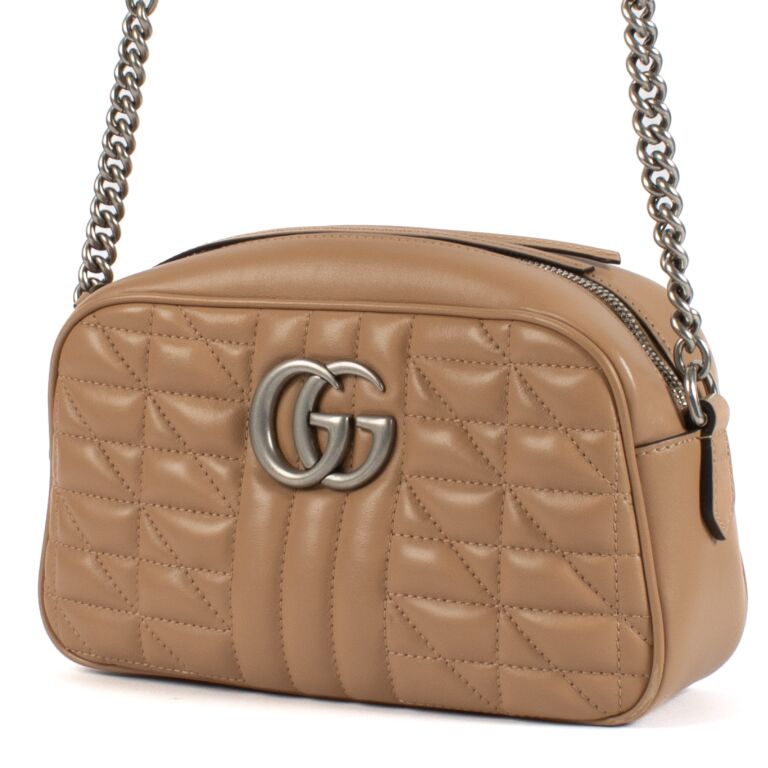 Gucci Beige GG Marmont Crossbody Bag Labellov Buy and Sell Authentic Luxury