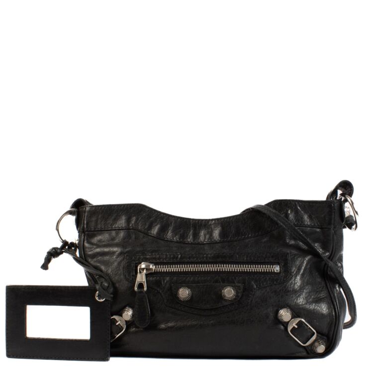 Balenciaga Black Giant 12 Hip Crossbody Bag Labellov Buy and Sell Authentic Luxury