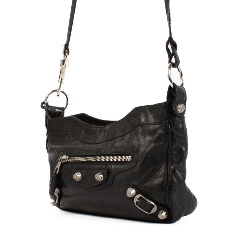 Balenciaga Black Giant 12 Hip Crossbody Bag ○ Labellov