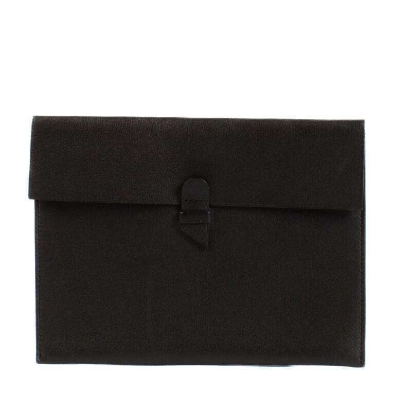 ★大人気商品★ Delvaux Black Leather Pouch ○ Labellov ○ Buy and Sell バッグ