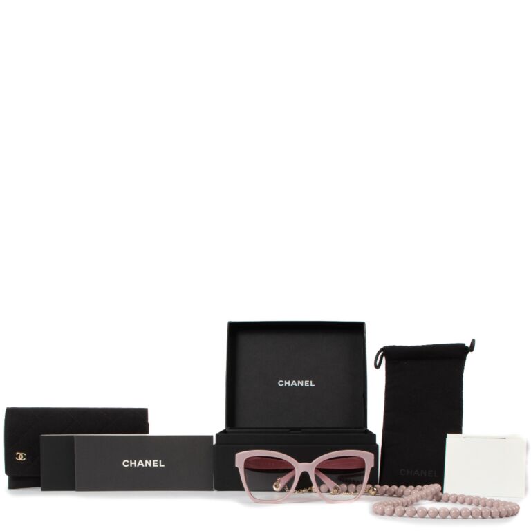 Chanel 5487 Lavender Lila Sunglasses with Chain ○ Labellov