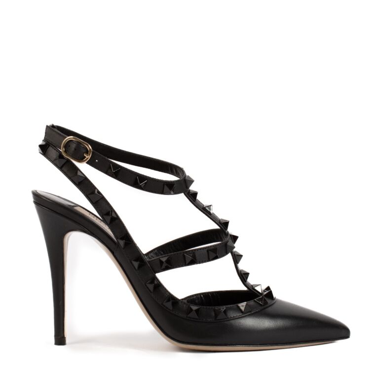 Valentino garavani black rockstud cheap