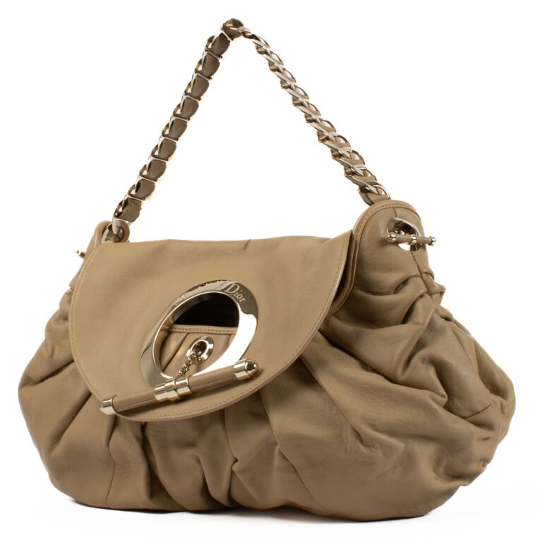 定番の中古商品 Beige Dior Christian Leather Bag Shoulder Club Jazz バッグ