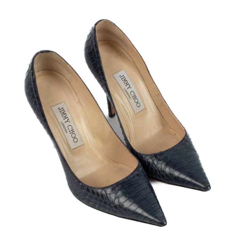 Jimmy Choo Blue Python Love Pumps - Size 36 1/2 ○ Labellov Jimmy Choo Blue Python Love Pumps - Size 36 1/2 ○ Labellov
