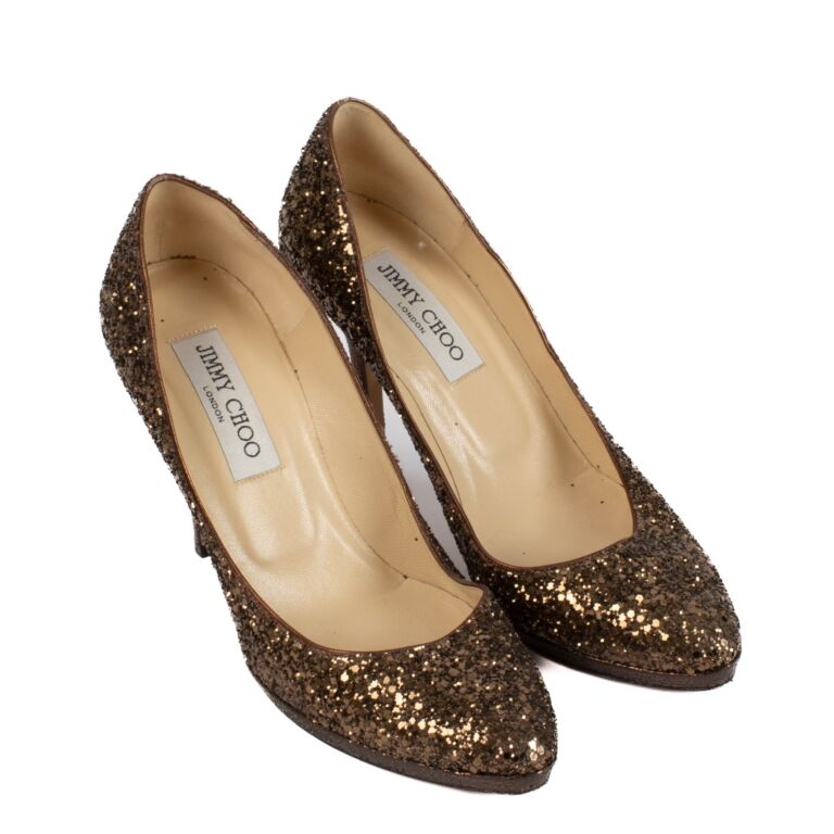 Jimmy choo glitter shoe shop