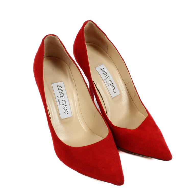 JIMMYCHOO⭐︎パンプス⭐︎レッド⭐︎スエード⭐︎