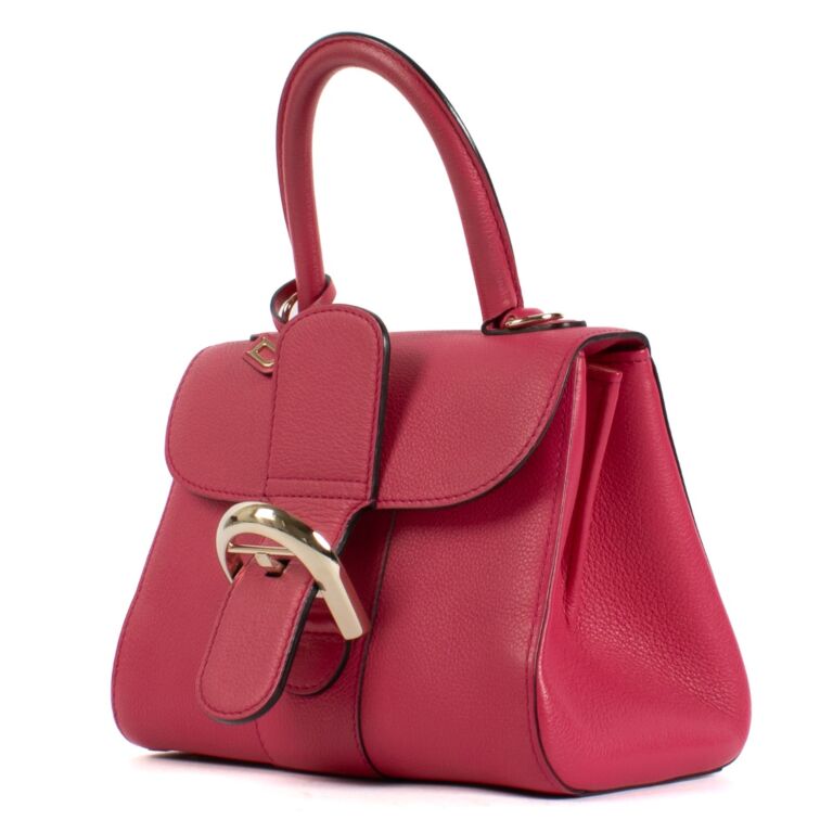 ハンドバッグ DELVAUX Brillant mini silk pink Delvaux Brillant Mini Héliotrope Rodeo Calf ○ Labellov