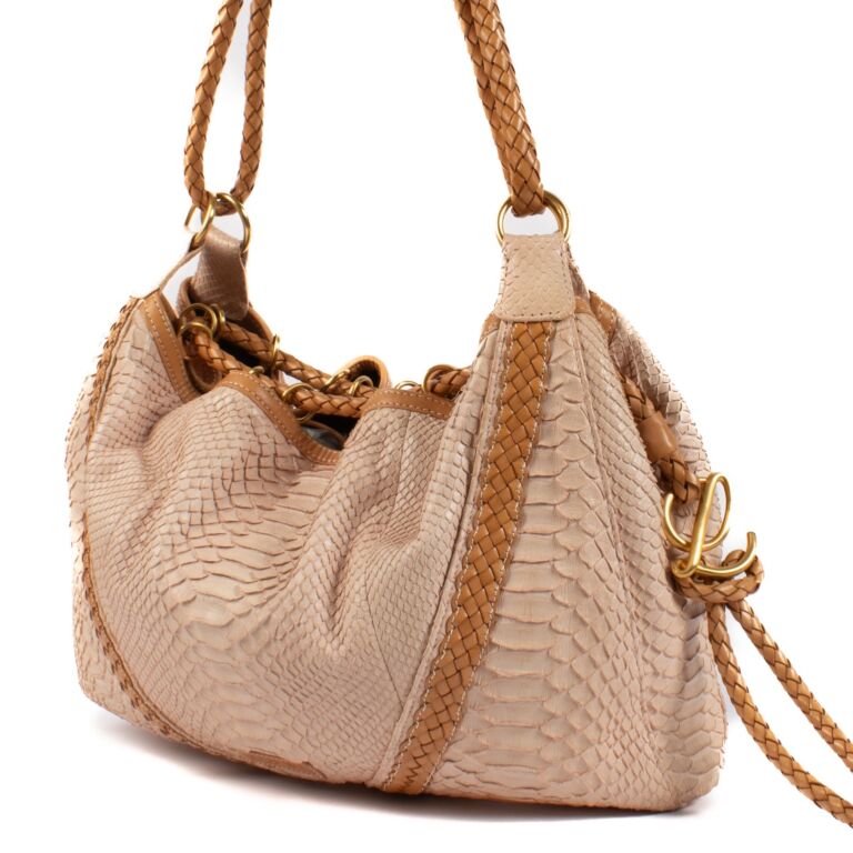 Loewe Pink Python Hobo Bag ○ Labellov ○ Buy and Sell