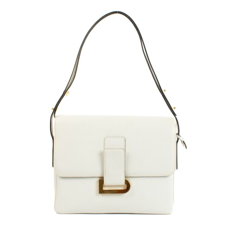 Delvaux White Poirier Shoulder Bag Labellov Buy and Sell Authentic Luxury