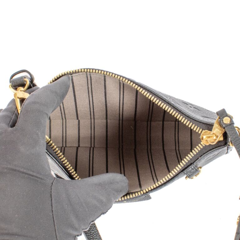 Louis Vuitton Black Monogram Empreinte Easy Pouch On Strap