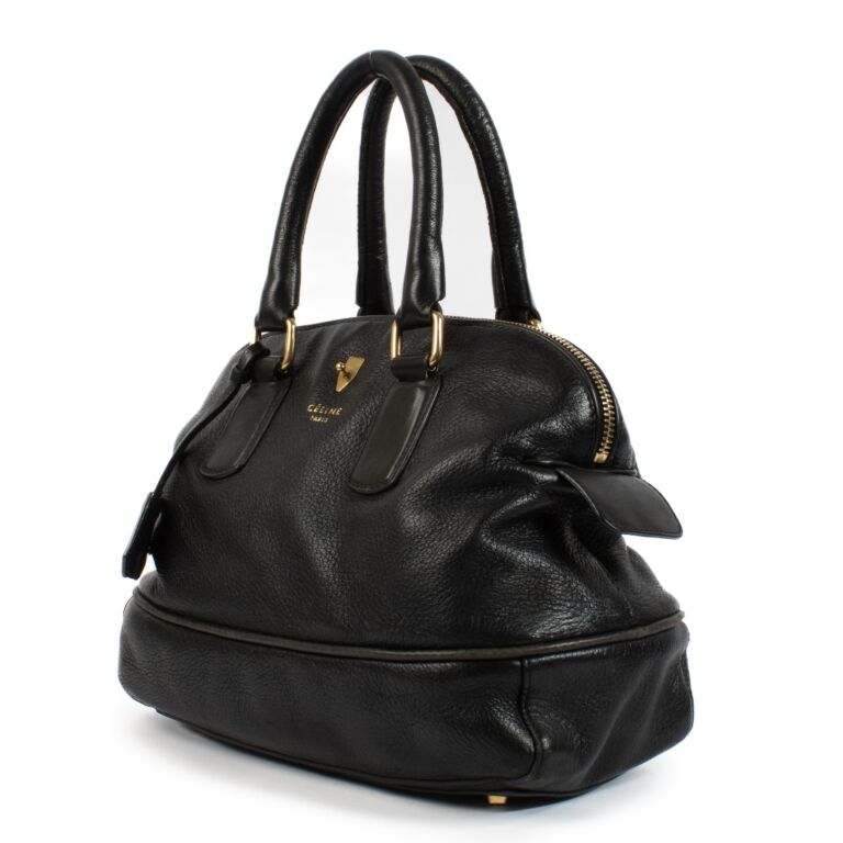 Celine Black Bowling Top Handle Bag Labellov Buy and Sell Authentic Luxury