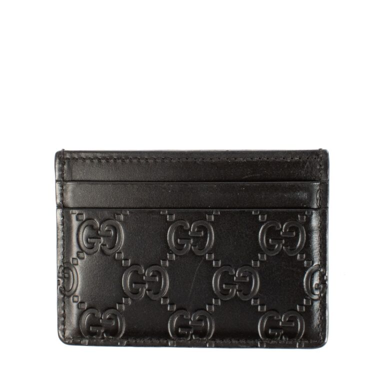 Gucci Black Guccissima Card Holder ○ Labellov ○ Buy and