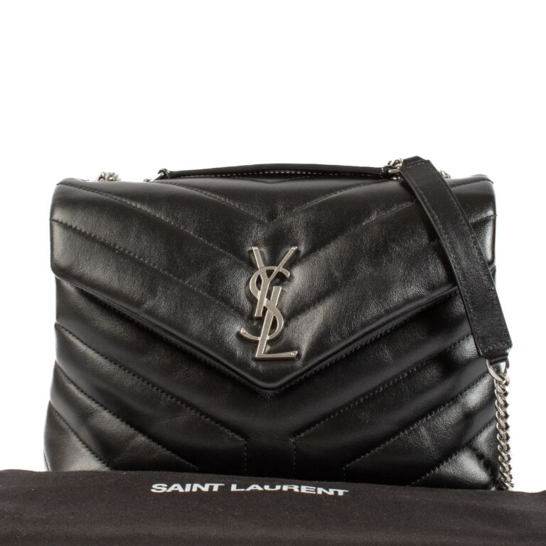 Saint Laurent Black Matelasse Leather Small Loulou Bag Labellov Buy and Sell Authentic Luxury