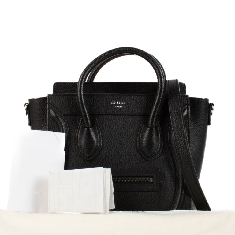 Celine Black Nano Luggage Bag ○ Labellov ○ Buy and Sell