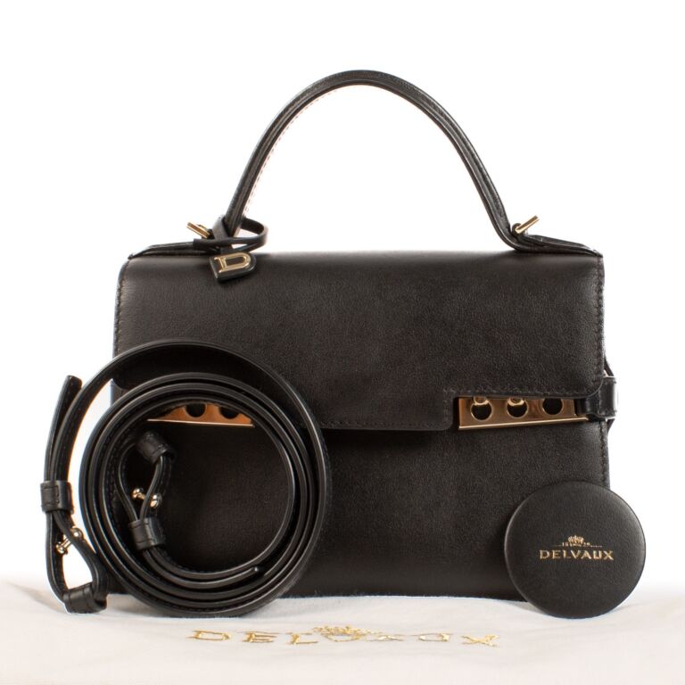 Delvaux Black Calf Souple Tempete Mini Labellov Buy and Sell Authentic Luxury