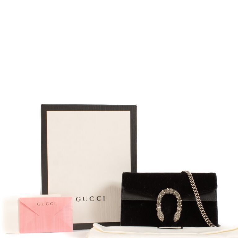 Gucci Black Velvet Super Mini Dionysus Bag Labellov Buy and Sell Authentic Luxury