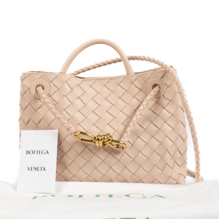 Bottega Veneta Lotus Intreccaito Small Andiamo Bag