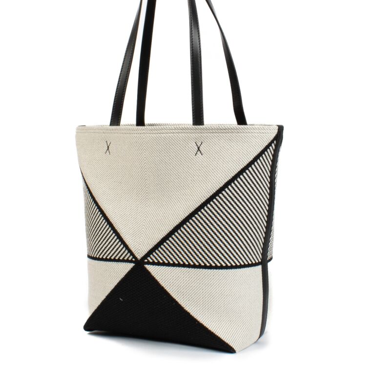 Loewe x Kay Sekimachi Canvas/Calfskin Medium Puzzle Fold