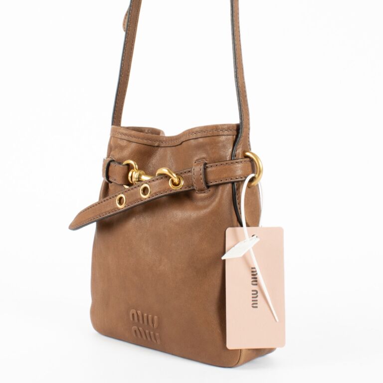 Miu Miu Aventure Brown Pouch Bag Crossbody ○ Labellov ○ Buy and