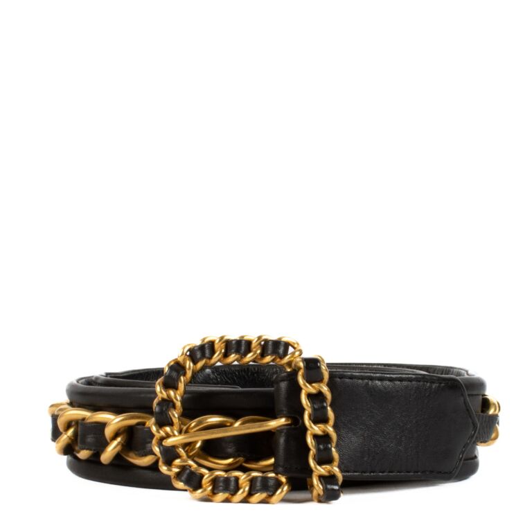 Chanel leather chain belt shop