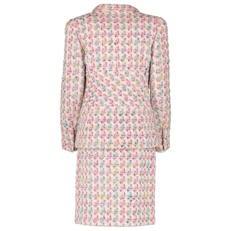 Chanel 95P Runway Pink Fantasy Tweed Jacket/Skirt Set