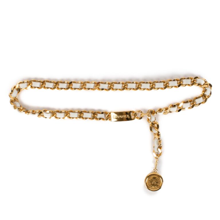 Gold chanel chain belt new arrivals