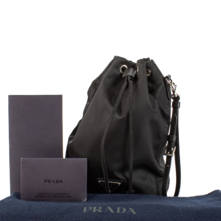 【関税&送料込】Prada Black Nylon Bucket Bag Nylon bucket bag in black - Prada | Mytheresa