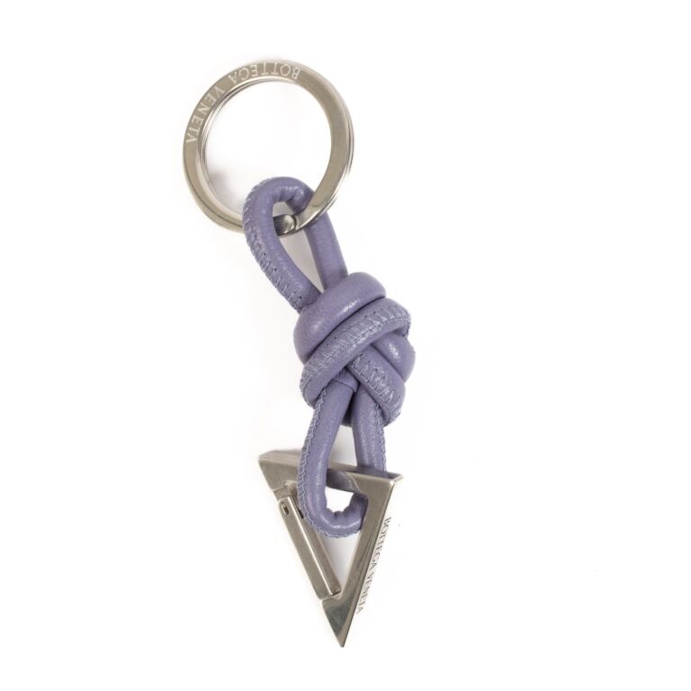 Bottega Veneta Purple Leather Keychain Charm ○ Labellov