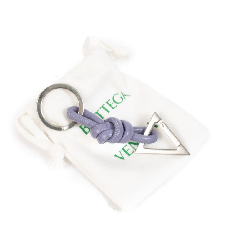 Bottega Veneta Purple Leather Keychain Charm ○ Labellov