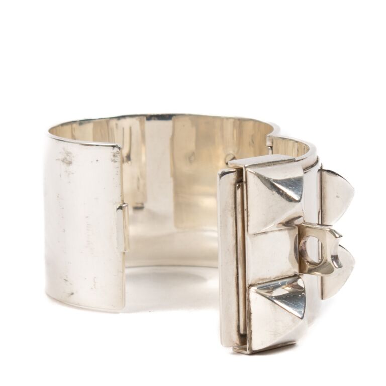 Hermès Sterling Silver Collier de Chien Bracelet ○ Labellov