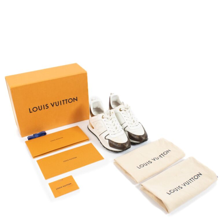 Louis Vuitton White Run Away Sneakers - size 35 ○ Labellov