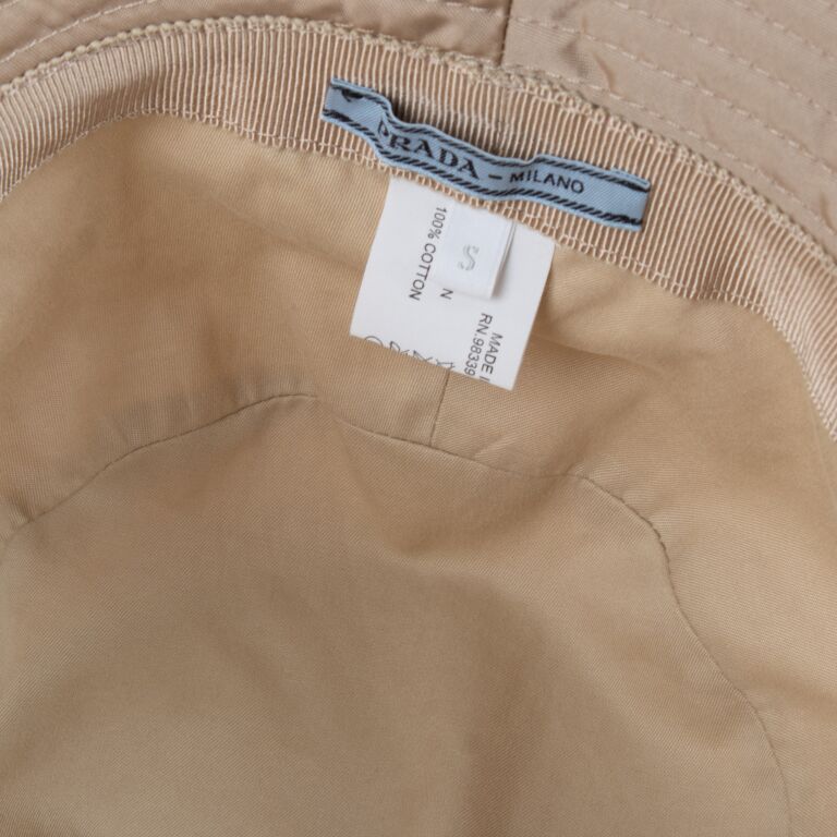 Prada Desert Beige Re-Nylon Bucket Hat ○ Labellov ○ Buy and Sell