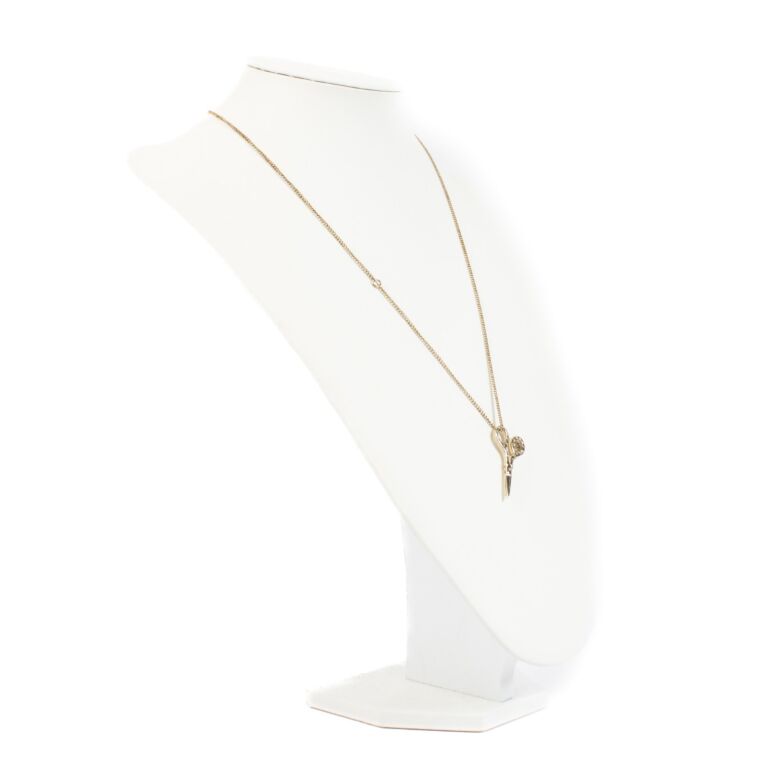 Chanel 22A Scissors Pendant Necklace ○ Labellov ○ Buy and