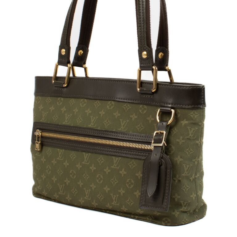 Louis Vuitton Khaki Monogram Mini Lin Lucille PM Bag