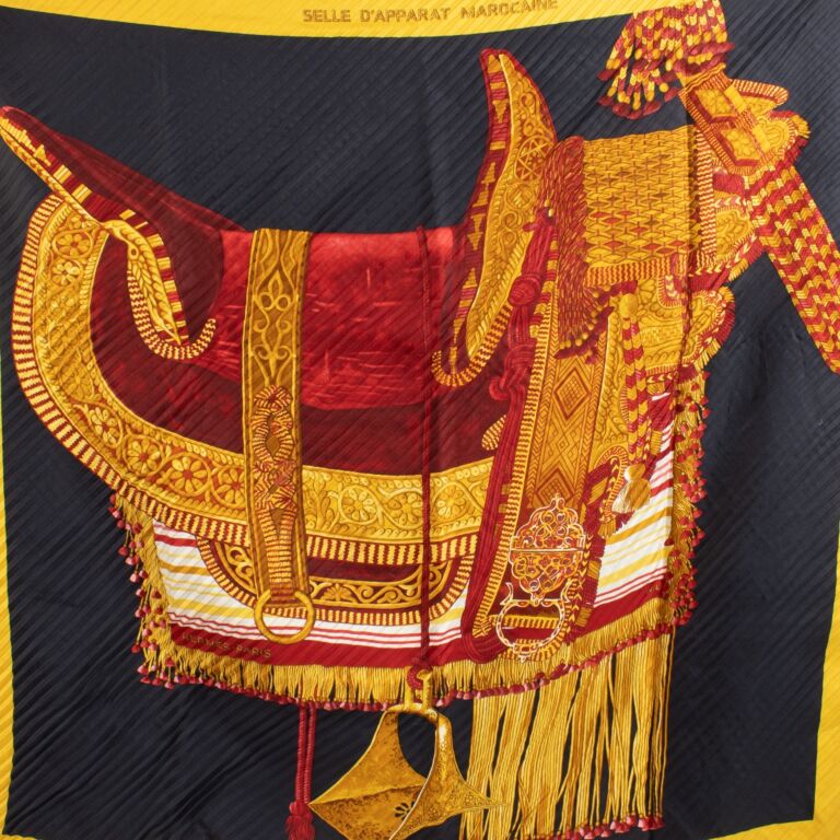 Hermès Selle D'apparat Marocaine Silk Scarf ○ Labellov ○ Buy and